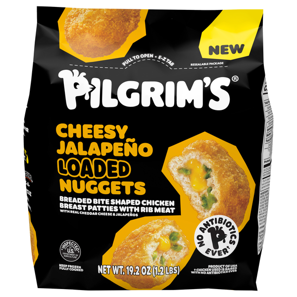 Save on Pilgrim's Cheesy Jalapeno Loaded Chicken Nuggets Frozen Order