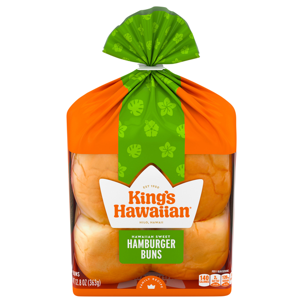 King's Hawaiian Sweet Hamburger Buns - 8 ct