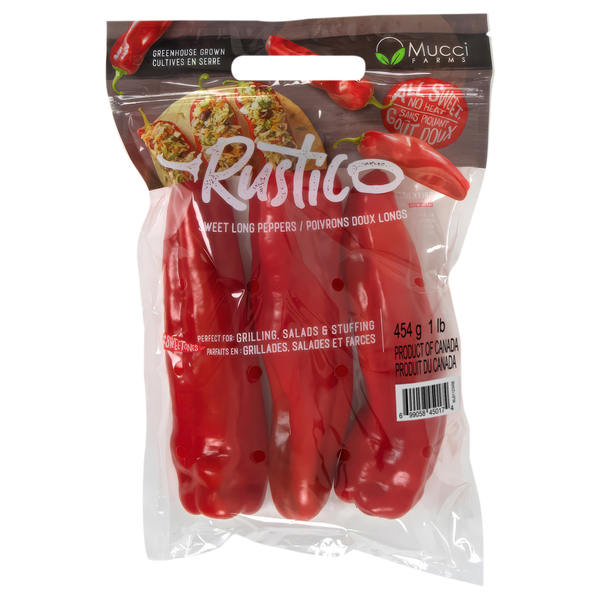 Mucci Farms Rustico Sweet Long Peppers - 3 ct