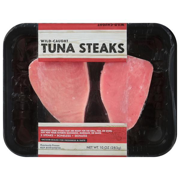 Go Wild Wild Caught Boneless Skinless Tuna Steaks - 2 ct Previously Frozen