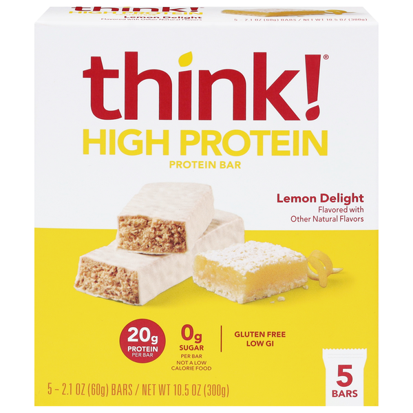 think! Gluten Free Lemon Delight 20g High Protein Bars - 5 ct