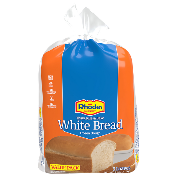 Rhodes Thaw Rise & Bake White Bread Frozen Dough - 5 ct
