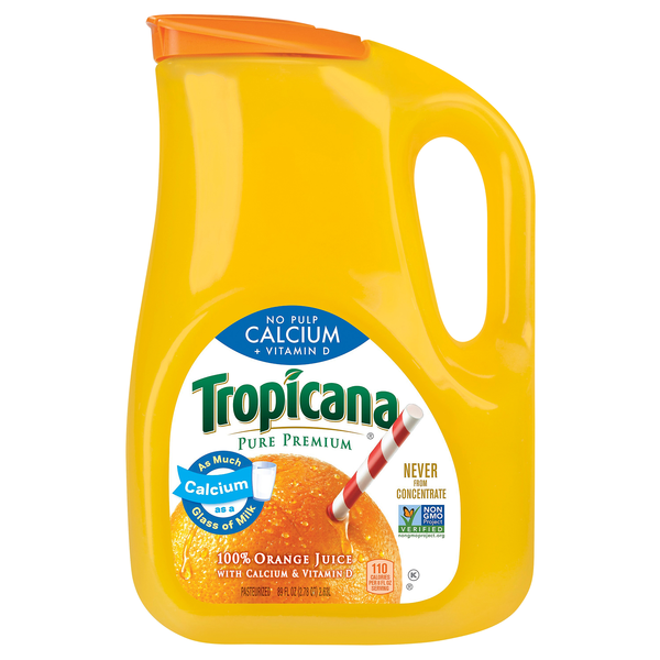 Tropicana Pure Premium No Pulp Calcium + Vitamin D 100% Orange Juice