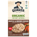 Quaker Organic Maple & Brown Sugar Instant Oatmeal - 8 ct