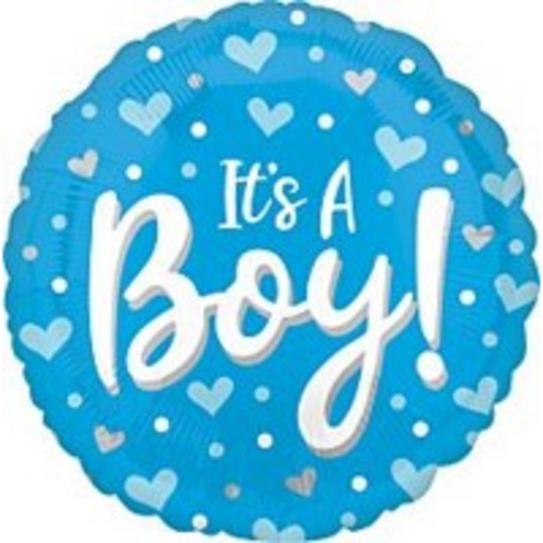 It's A Boy 18 Inch Helium-Filled Foil Balloon (Design Varies)