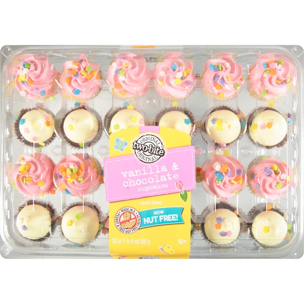 two-bite Spring Vanilla & Chocolate Mini Cupcakes - 24 ct