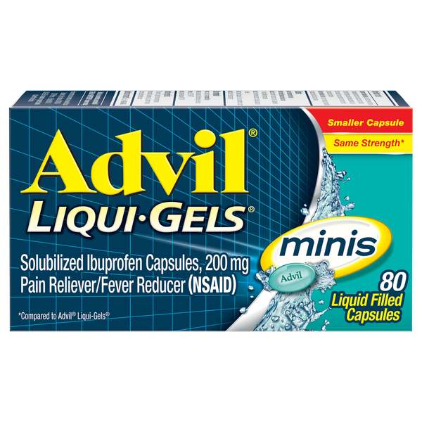 Advil Ibuprofen Pain Relief 200 mg Liqui-Gels Minis