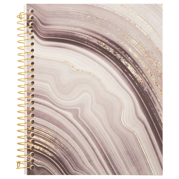 Top Flight Notebook 8.25 X 6.5 Inch Purple Marble