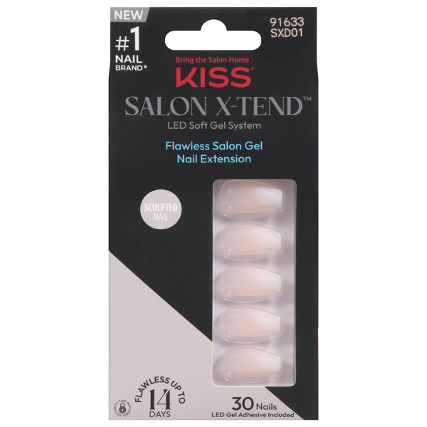 Kiss Salon X-Tend LED Gel Nail Extension Medum 91633