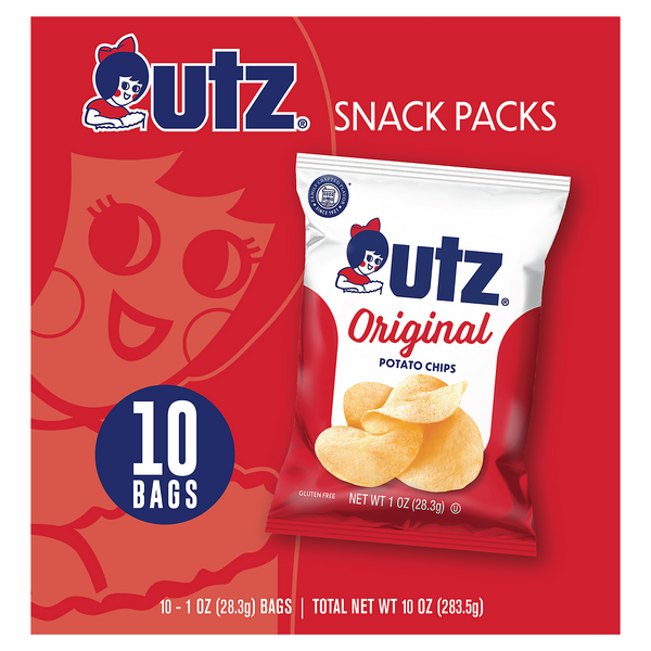 Utz Snack Packs Potato Chips Original - 10 ct