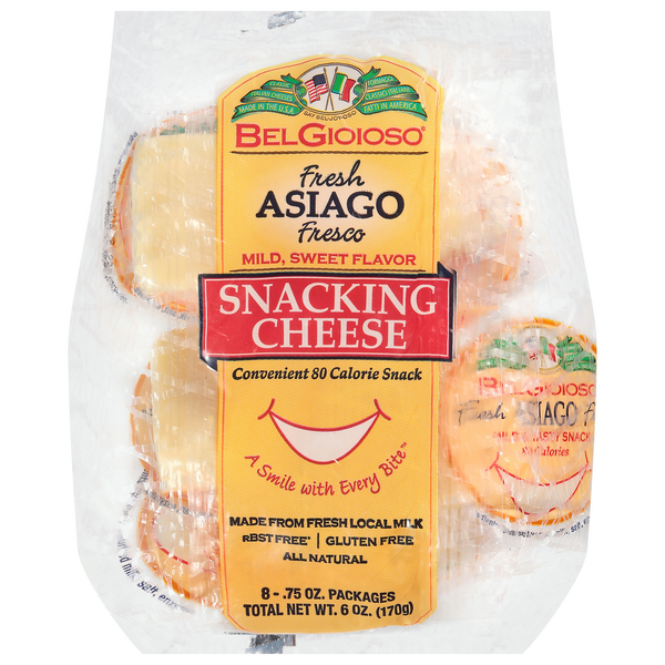Save on BelGioioso Snacking Cheese Asiago 8 ct Order Online Delivery