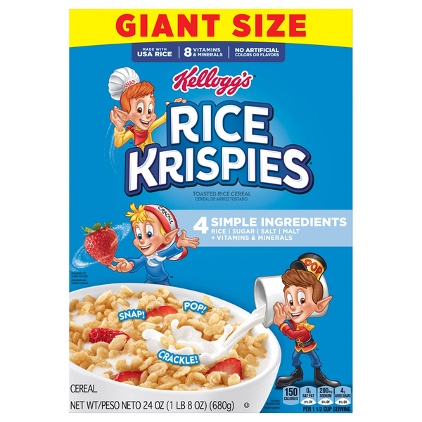 Kellogg's Rice Krispies Toasted Rice Cereal Giant Size