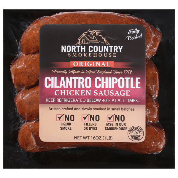 North Country Smokehouse Cilantro Chipotle Chicken Sausage - 4 ct