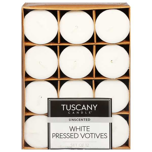Tuscany Candle White Unscented Pressed Votives