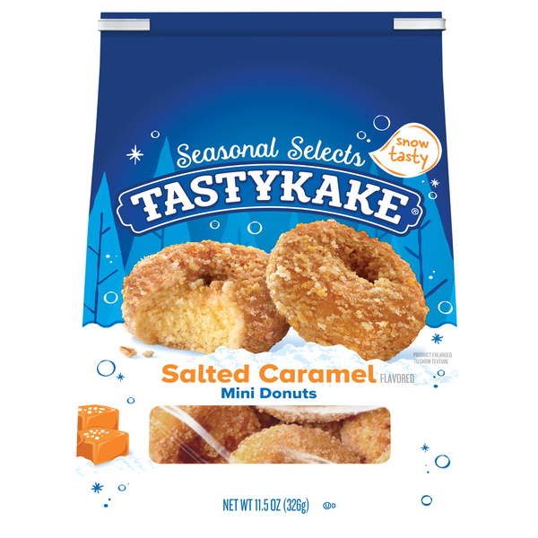 Tastykake Winter Edition Mini Salted Caramel Donuts