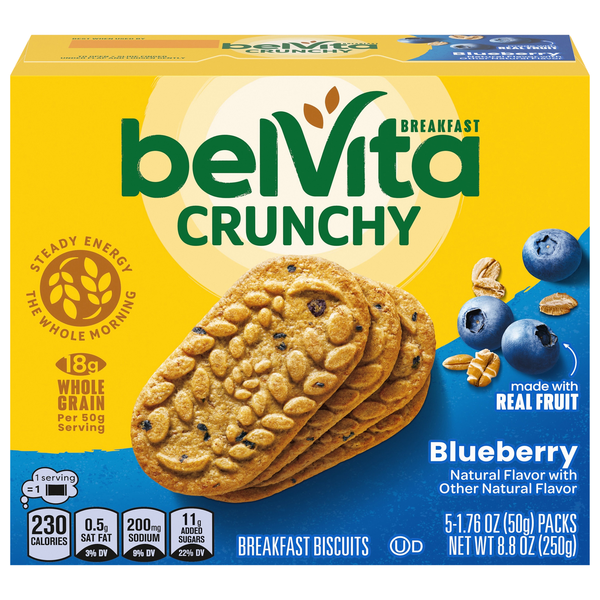belVita Crunchy Blueberry Breakfast Biscuits - 5 ct