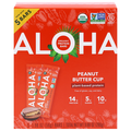ALOHA Organic Peanut Butter Butter Cup 14g Plant-Based Protein Bars - 5 ct