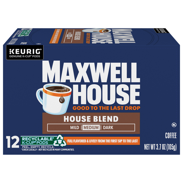 Maxwell House House Blend Medium Roast Coffee K-Cup Pods