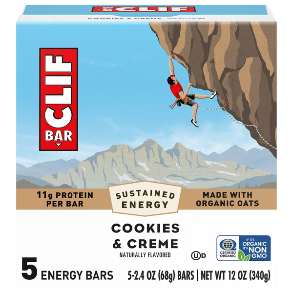 CLIF Cookies & Creme Protein Energy Bars - 5 ct