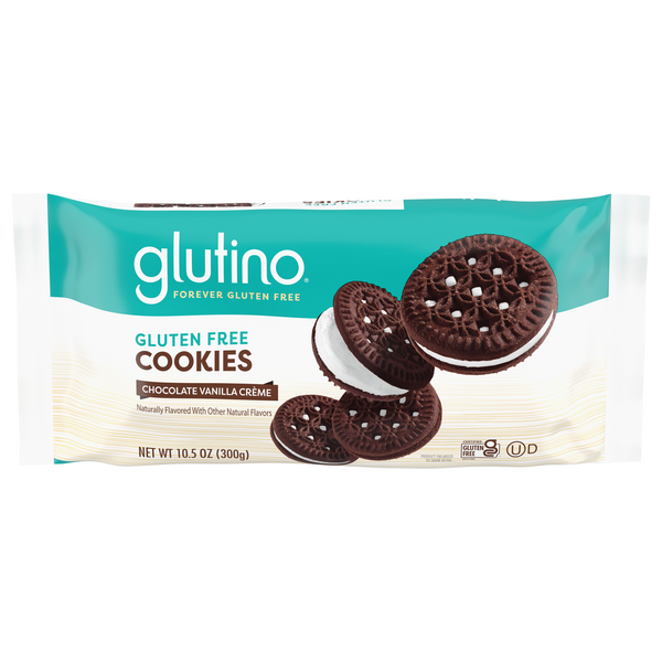 Glutino Gluten Free Chocolate Vanilla Creme Sandwich Cookies