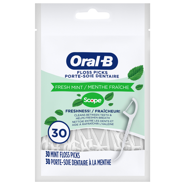 Oral-B Floss Picks + Scope Fresh Mint