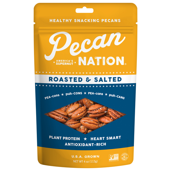 Pecan Nation Roasted & Salted Healthy Snacking Pecans