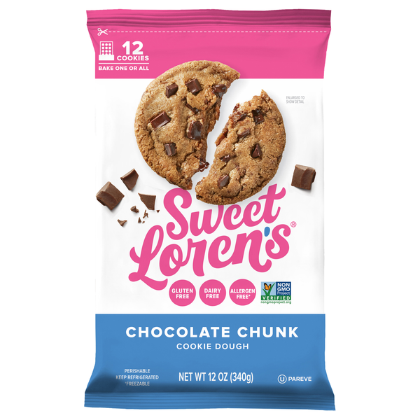 Sweet Loren's Gluten & Dairy Free Chocolate Chunk Cookie Dough - 12 ct