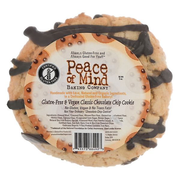 Peace Of Mind Gluten Free Vegan Classic Chocolate Chip Cookie