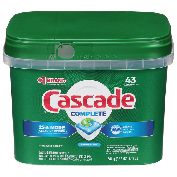 Save on Cascade Complete Dishwasher Detergent ActionPacs Dawn Fresh Scent Order Online Delivery
