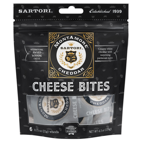 Sartori MontAmore Cheddar Cheese Bites - 6 ct
