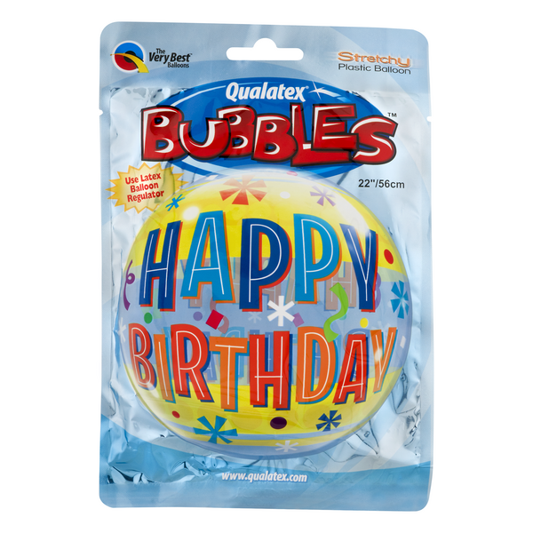 Qualatex Happy Birthday Yellow Helium-Filled Balloon