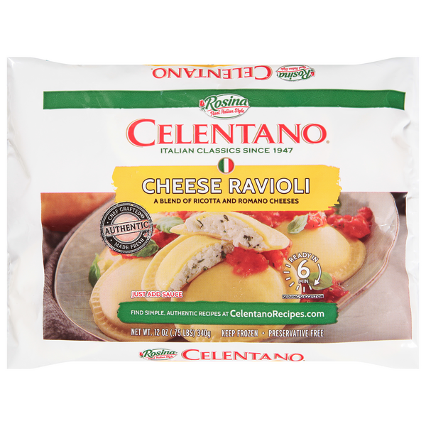 Celentano Round Cheese Ravioli Pasta Frozen