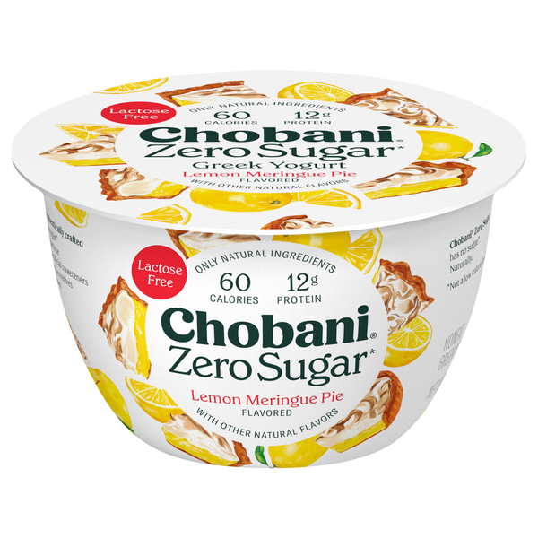 Save on Chobani Zero Sugar Non Fat Lemon Meringue Pie Greek Yogurt Cup