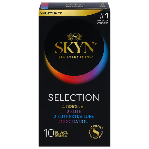Skyn Selection Lubricated Non-Latex Condoms Variety Pack