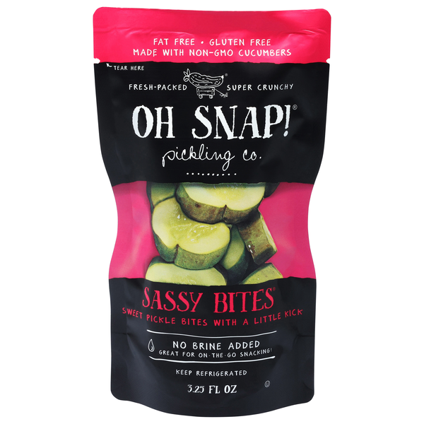 OH SNAP! Sassy Bites Sweet Pickle Bites Snack Pouch Refrigerated