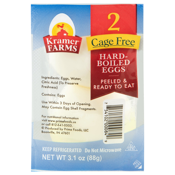 Kramer Farms Cage Free Hard-Boiled Eggs - 2 ct