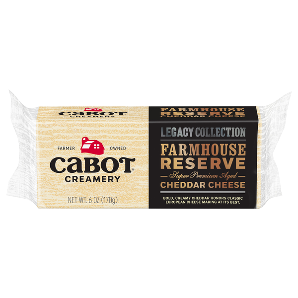 Cabot Super Premium Aged Farmhouse Reserve Cheddar Cheese Block