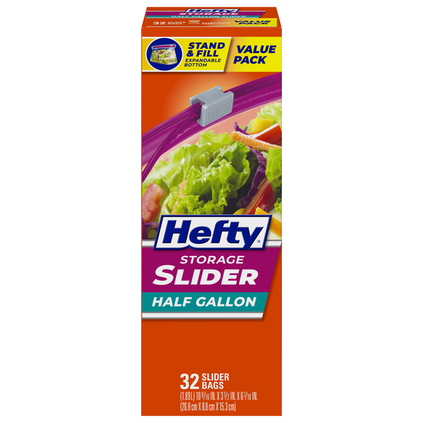 Hefty Slider Half Gallon Storage Bags