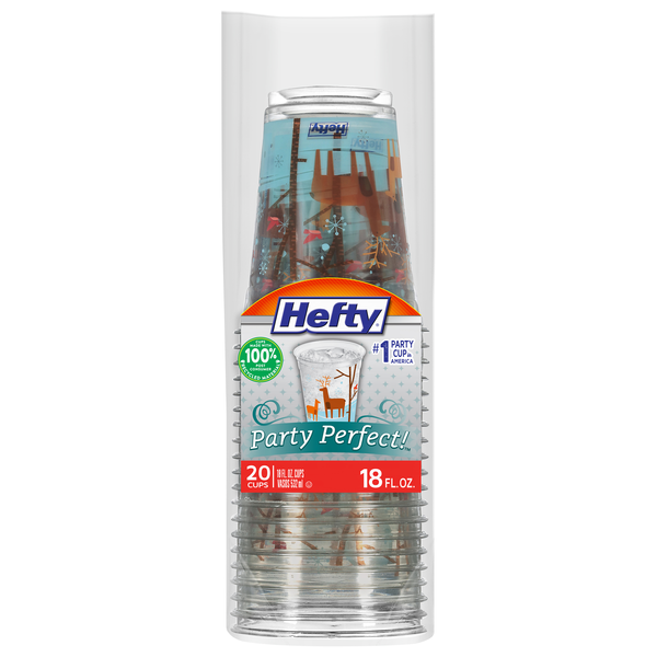 Hefty Party Perfect Clear Plastic Cups 18 oz