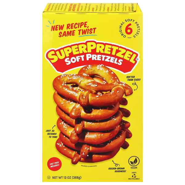 SuperPretzel Original Soft Pretzels - 6 ct Frozen