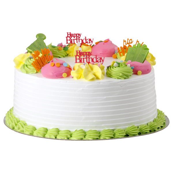 Food Lion Bakery Double Yellow Cake with Vanilla Whipped Icing 8 Inch
