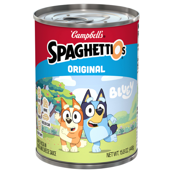 Campbell's SpaghettiOs Bluey Shapes Original Canned Pasta