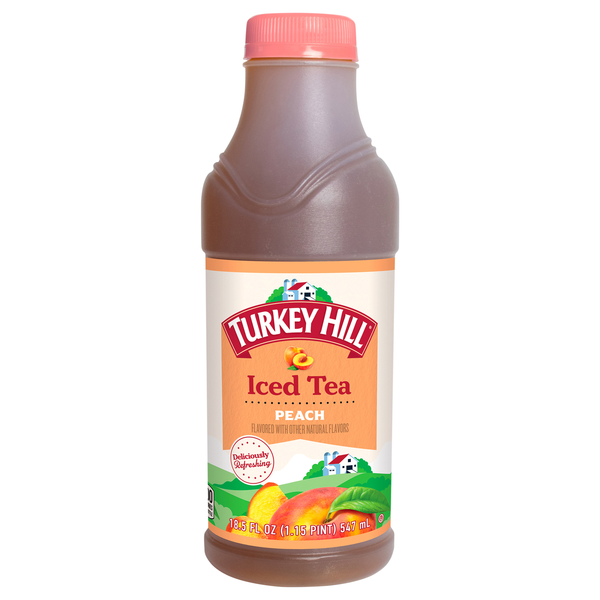 Turkey Hill Peach Flavored Iced Tea Refrigerated