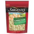 Sargento Off The Block Natural Shredded Cheese 6 Cheese Italian Blend
