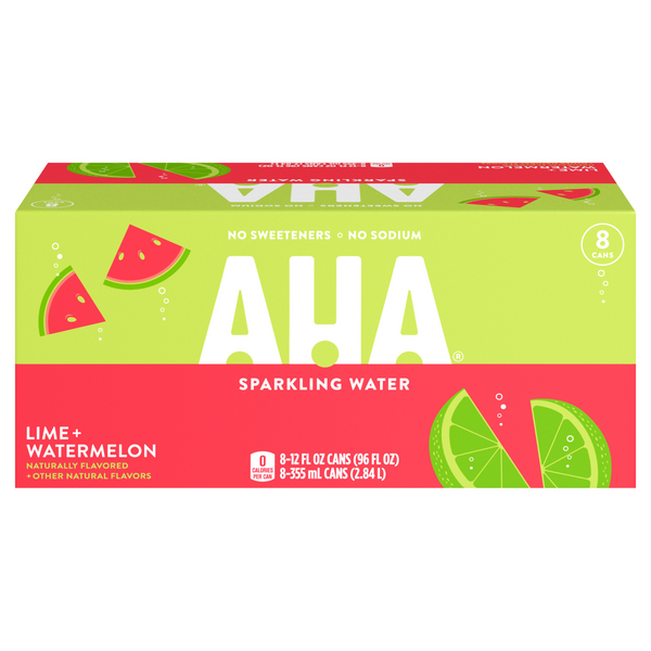 Save on AHA Sparkling Water Lime + Watermelon 8 pk Order Online