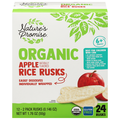 Nature's Promise Organic Baby Stage 2 Apple Rice Rusks - 24 ct