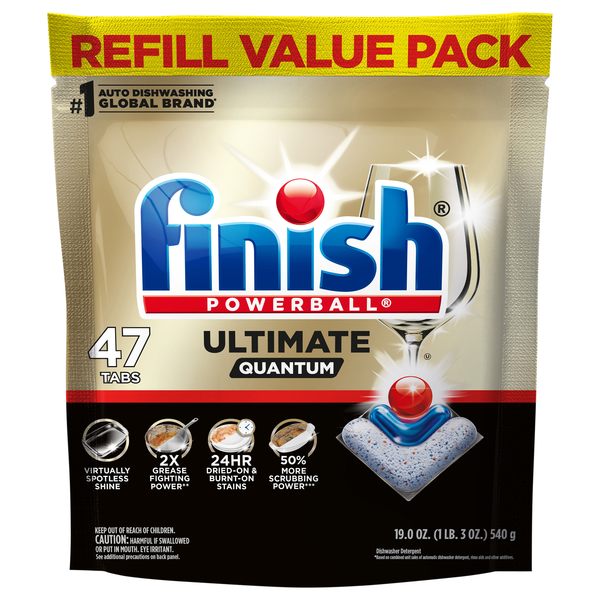 Finish Powerball Ultimate Dishwasher Detergent Tabs Value Pack - 47 ct
