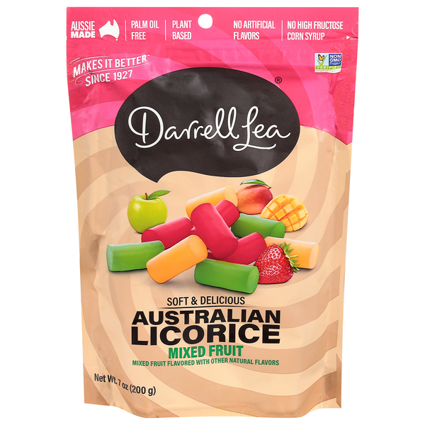 Darrell Lea Mixed Fruit Flavored Soft Australian Licorice Candy