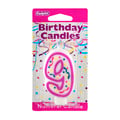 Culpitt Pink Numeral Birthday Candle #9