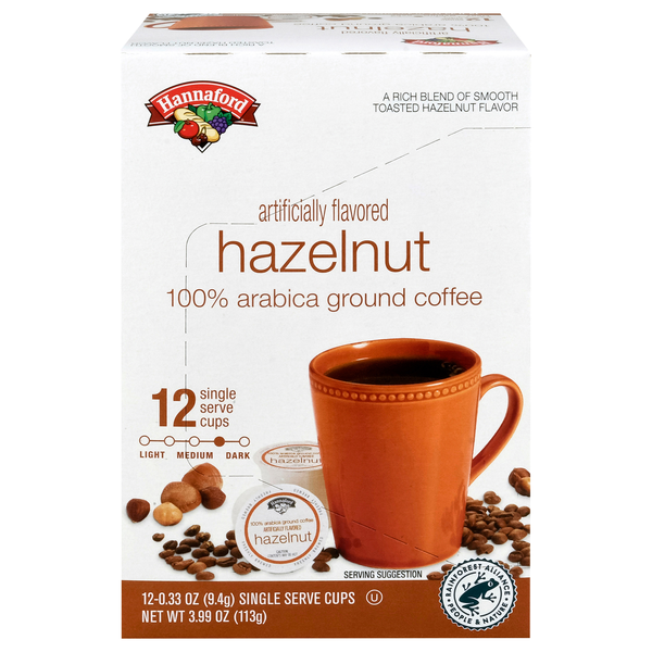 Hannaford Hazelnut Medium-Dark Roast Single Serve Coffee Cups